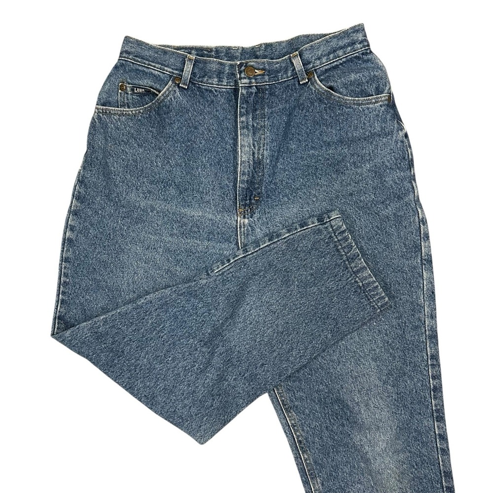 Vintage Lee Jeans Womens‎ 16 M Blue Denim Made in USA 90s High Rise Union Made